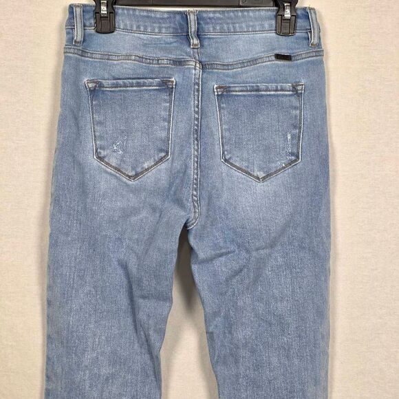 KanCan High Rise Skinny Jeans 7/27 Light Wash Distressed - Picture 7 of 13